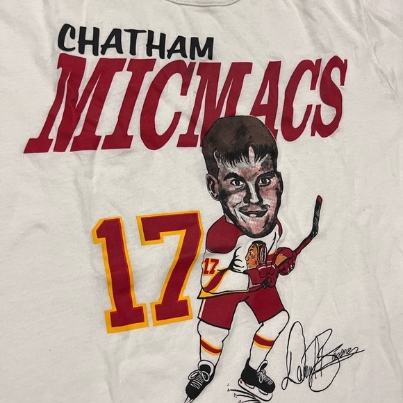 1980s Chatham Micmacs Chicago Blackhawks Single Stitch T-shirt - Picture 2 of 4